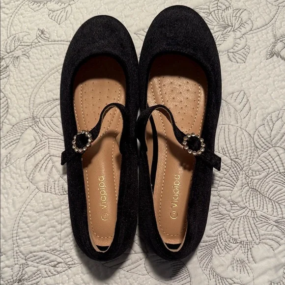 Viapipa Black Mary Jane Flats - Picture 4 of 8